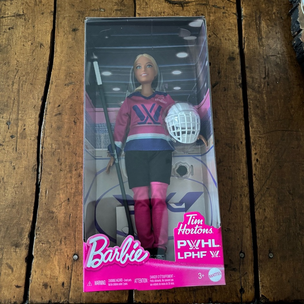 Barbie Tim Hortons Hockey Doll with Pink and Black Outfit
